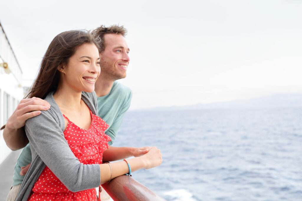 romantic,happy,couple,on,cruise,ship,on,boat,travel,embracing