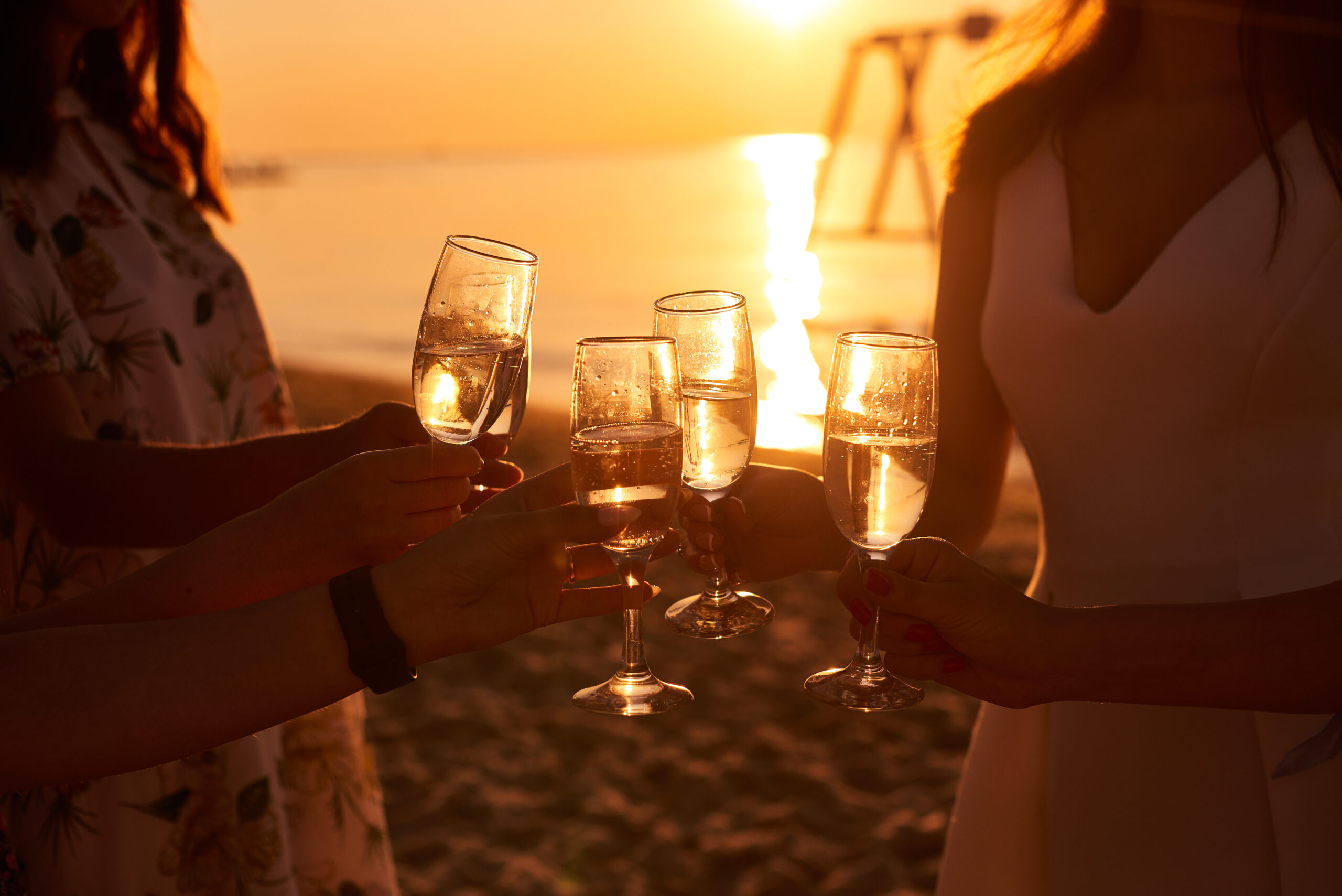 happy,young,women,drinking,champagne,at,bachelorette,party,on,the